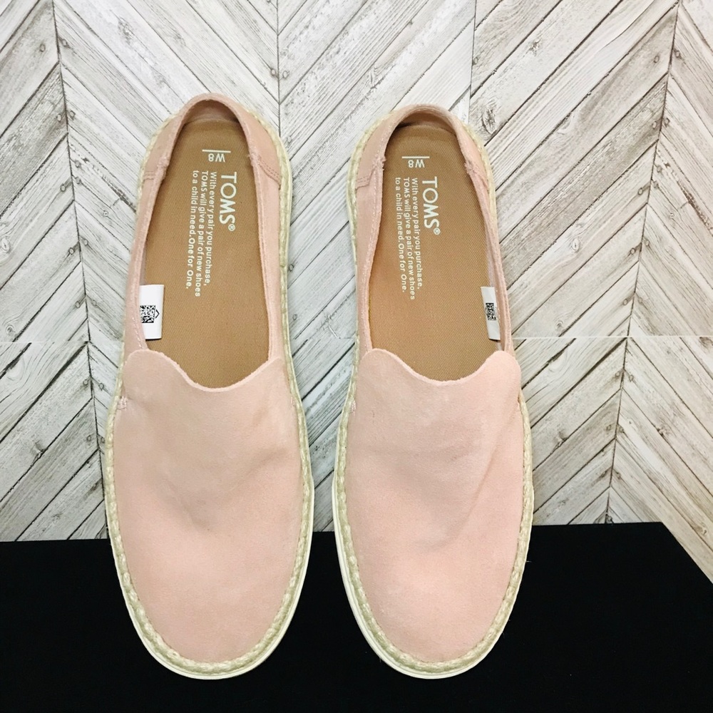 Toms Sunset Bloom Suede/Rope Pink Size8W